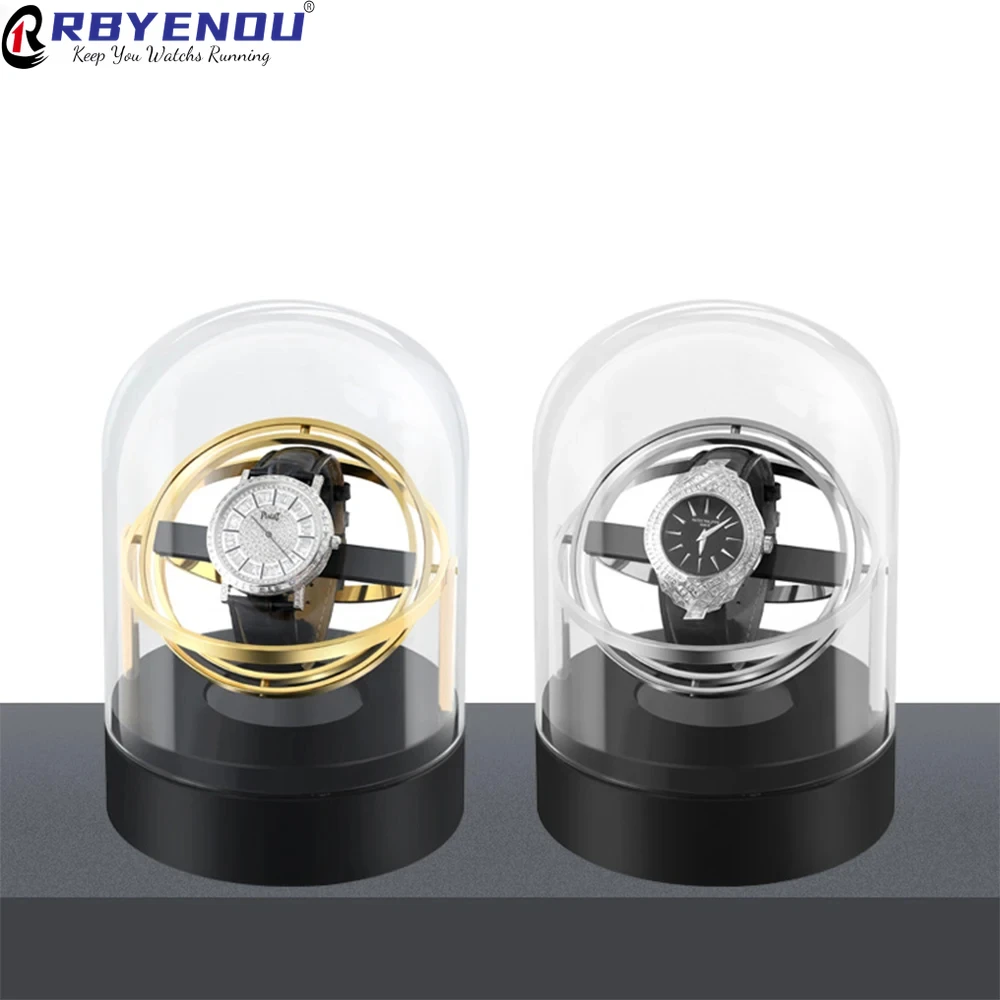 Luxury Automatic Single Electric Watch Winder for Mechanical Watches Multi-function Storage Box Collection Silent Motor Gift Man