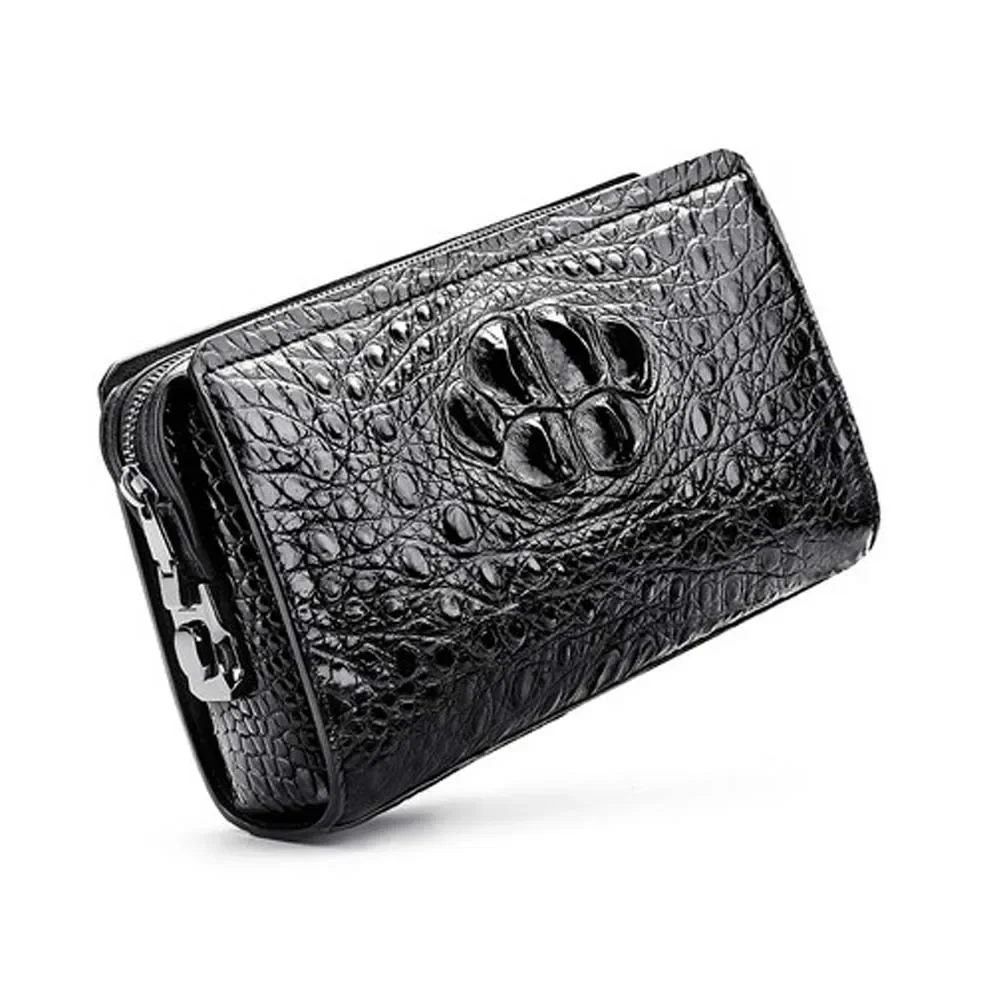 

hanlante crocodile handbags male long crocodile bag Combination lock large capacity new men clutch bags