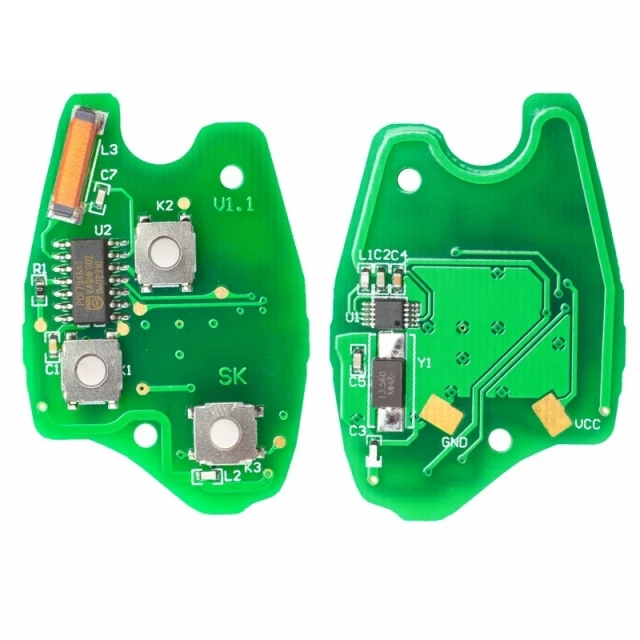 XNRKEY 2/3 Button PCB Electronic Board with PCF7946/7947/4A Chip for Renault Duster Modus Clio 3 Twingo Remote Car Key