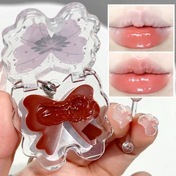 Butterfly Keychains Mirror Lip Gloss Moisturizer Liquid Lipstick Waterproof Long Lasting Jelly Lip Tint Korean Makeup Cosmetics