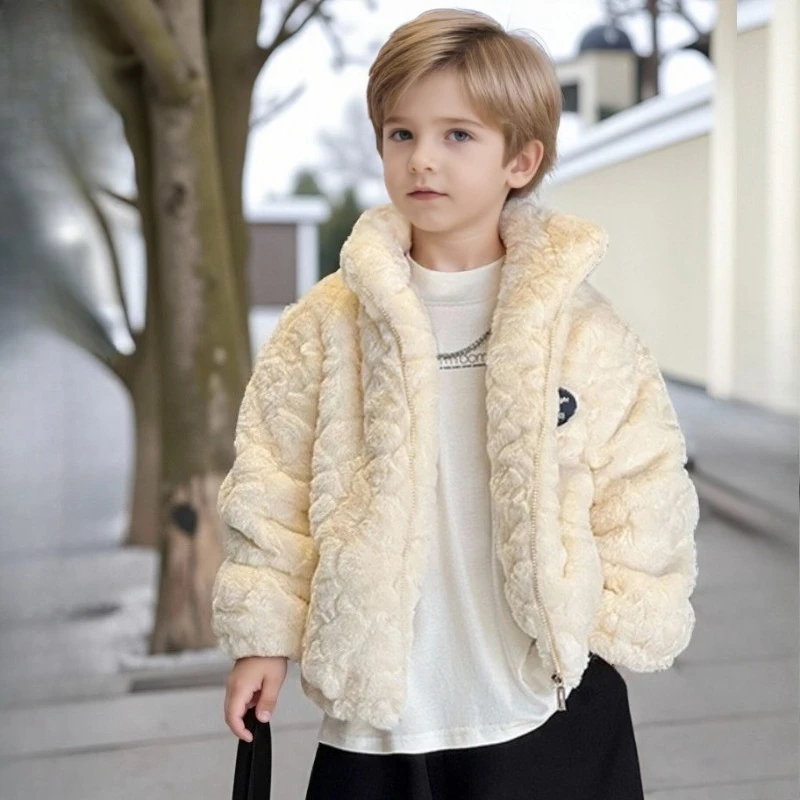 

Зимнее пальто для мальчиков, толстая теплая хлопковая стеганая куртка на подкладке из шерпы для детей-подростков, школьная повседневная плюшевая флисовая верхняя одежда для малышей 10, 12 лет