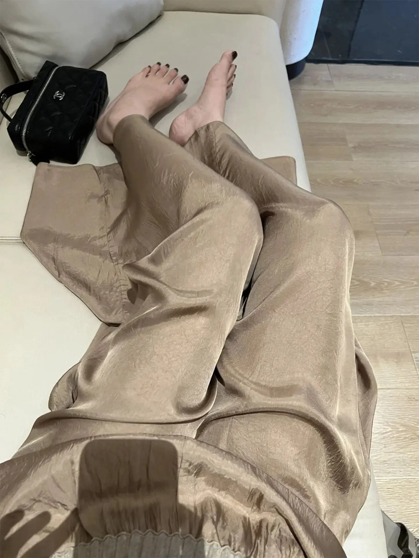 

plus Size Women's High Waist Wide Leg Pants Summer Style Slimming Loose Fit Trousers Drapey Thin Material Floor Length