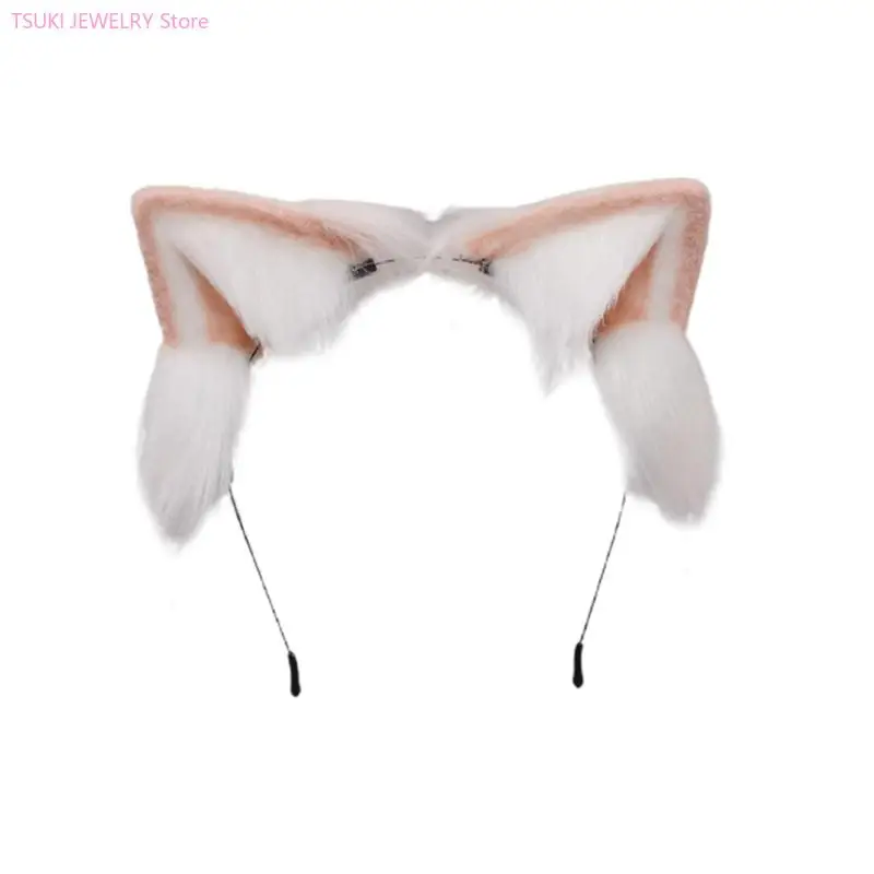 62ke Plush Headwear Ears Setas festa cosplay para Halloween