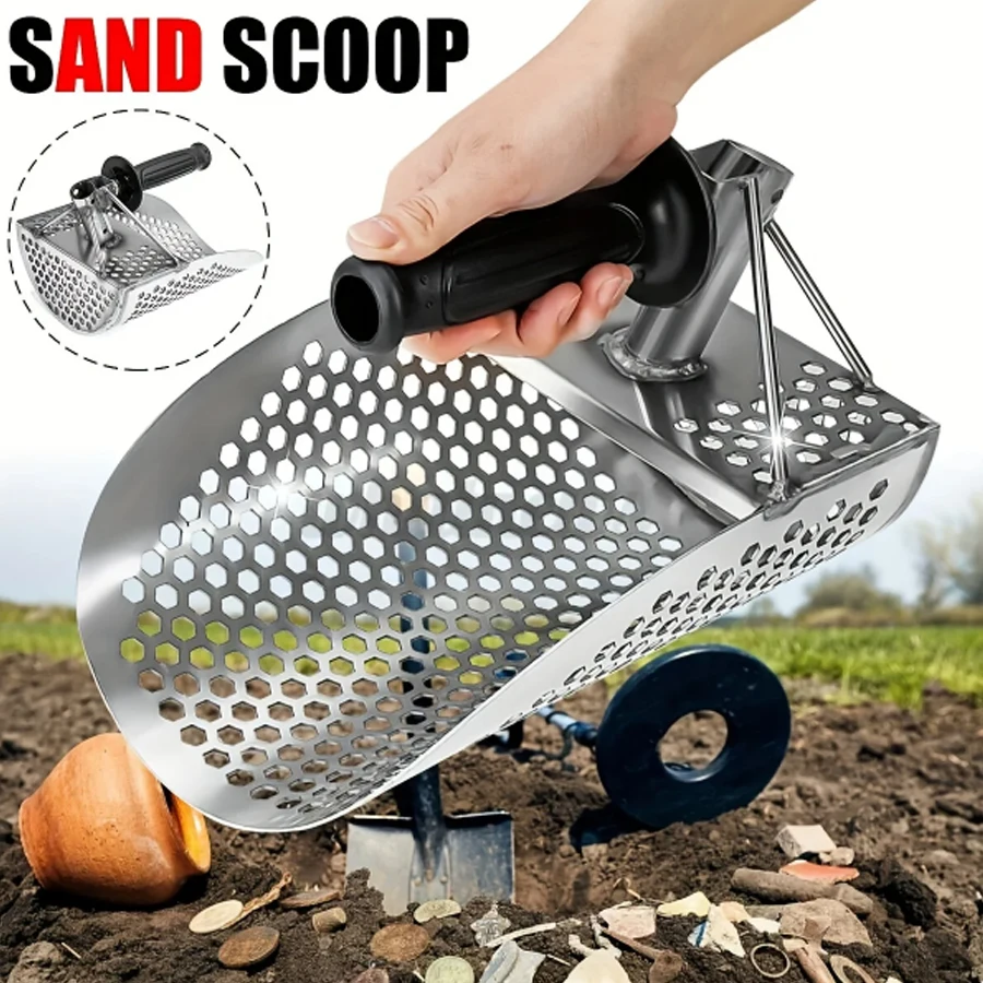 Sand Scoop for Metal Detecting Heavy Duty Metal Detector Beach Finds Scoop Equipment Garden Gadgets Utensils Supplies Sand Scoop