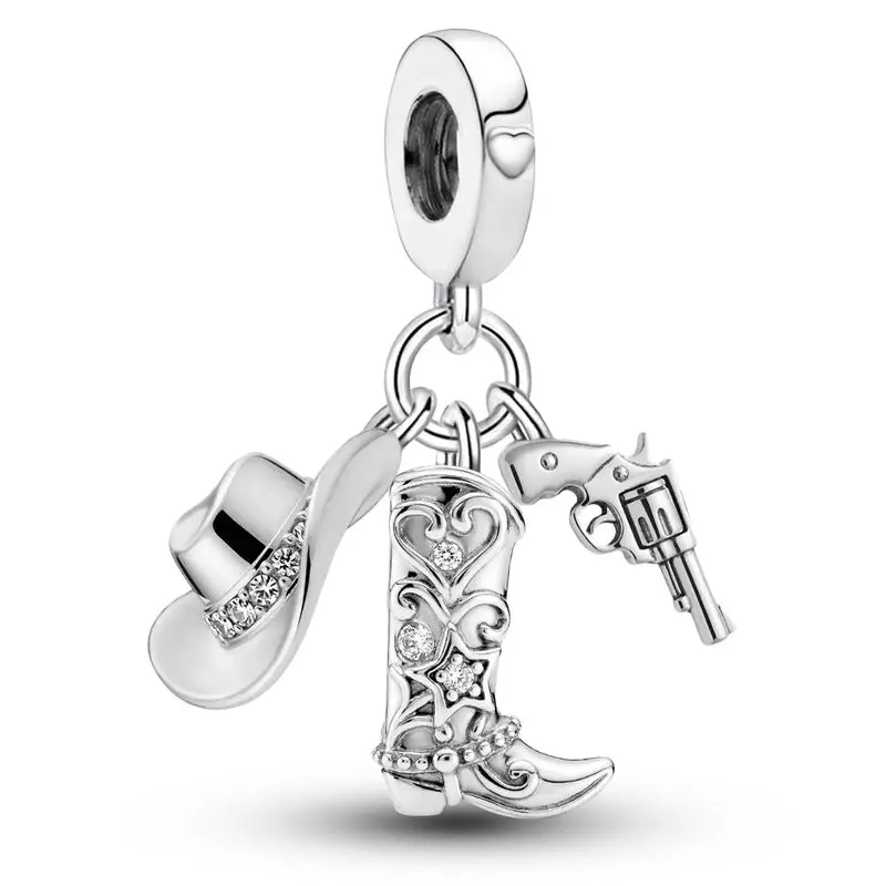 925 Silver Plated Fashion Cowboy Castle Sentinel Soldier Charms Beads Fit Original Bracelets Bangles Jewelry Gift