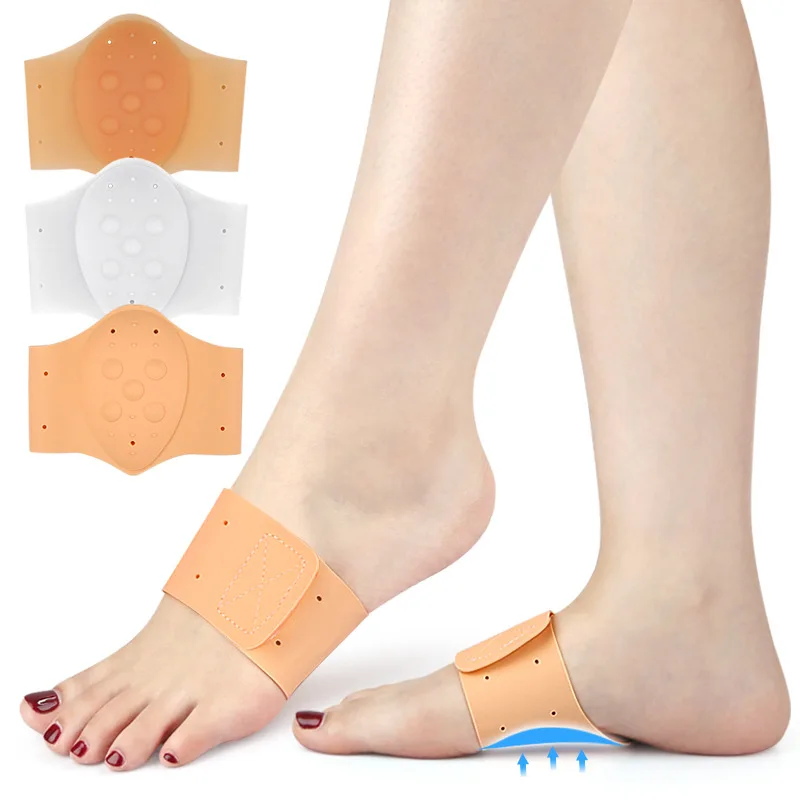 

Silicone Arch Support Insoles Ergonomic Adjustable Shock Absorbing Pad Flat Foot Breathable Arch Trainer Foot Orthotic Care Tool