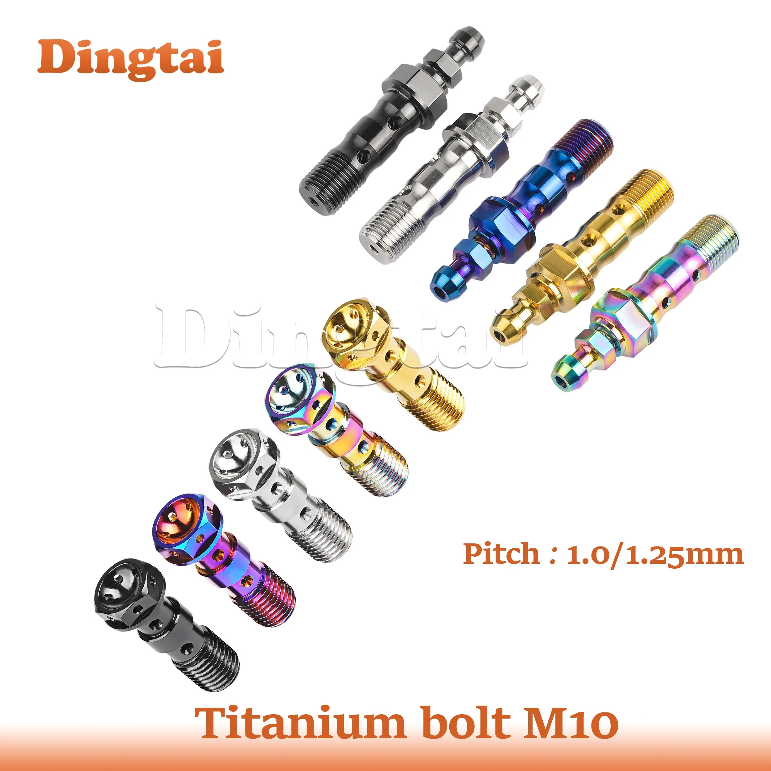 

Dingtai Titanium Bolt M10x1.0/ 1.25mm Banjo Bolt for hole Clutch Bolt with Bleeder Valve