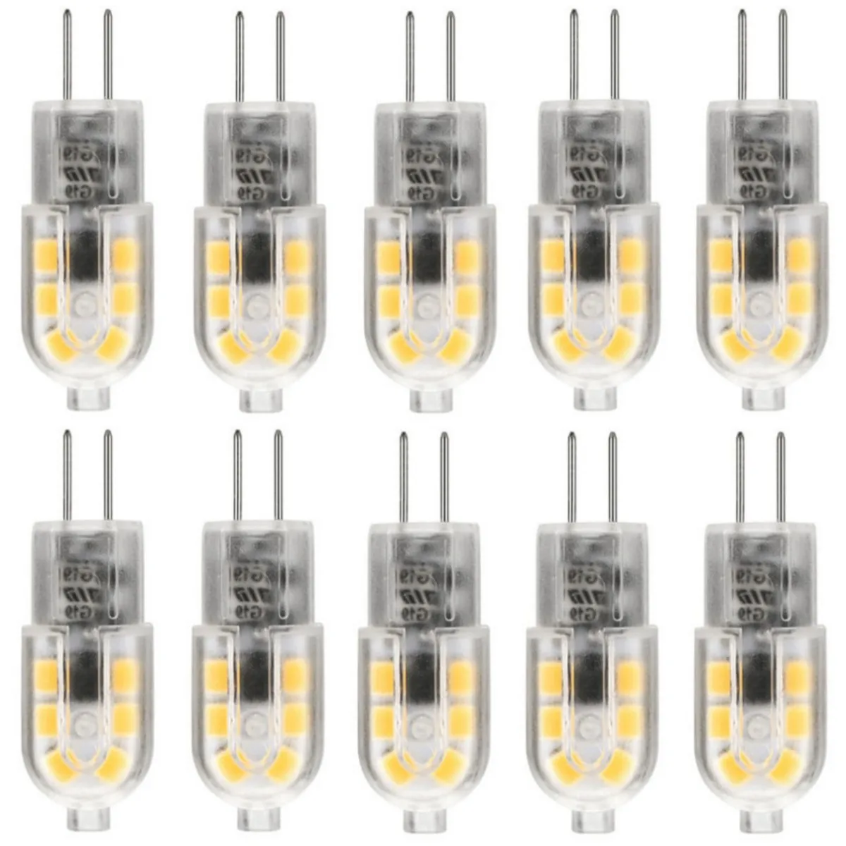 10 Pack G4 12V Led Light bulb LED Lamp 12LED Replace 30W T3 JC Halogen Bulbs Warm White 3000K Natural White 4000K 6000K