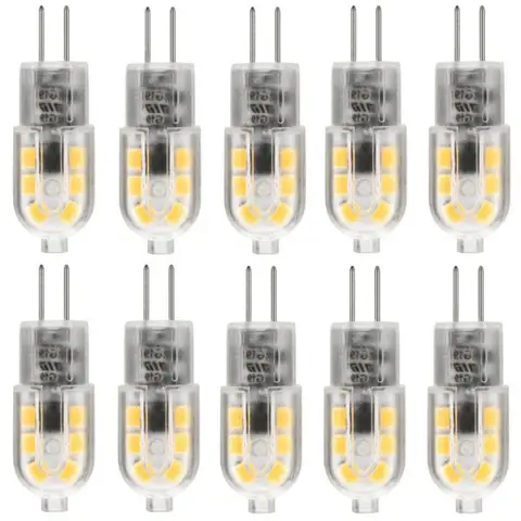 10 Pack G4 12V Led Light bulb LED Lamp 12LED Replace 30W T3 JC Halogen Bulbs Warm White 3000K Natural White 4000K 6000K