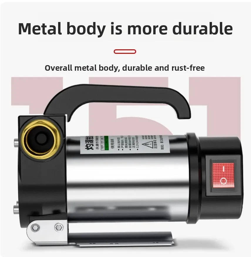 Diesel Fuel Transfer Pump 12V 24V Electric Self Priming Oil Pump 50L/min for Home Garden Farm Use