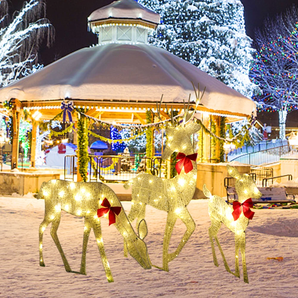 فن حديد الرنة للفناء ، الفناء ، ديكور الحديقة ، باكز في الهواء الطلق ، زينة عيد الميلاد ، الغزلان ثنائي الأطراف ، عيد الميلاد #3