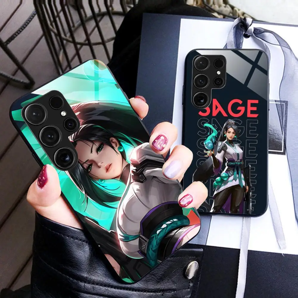 

Valo Sage Phone Case for Samsung Galaxy A56 55 54 53 52 51 36 35 34 23 16 15 5G Glass Protective Cover