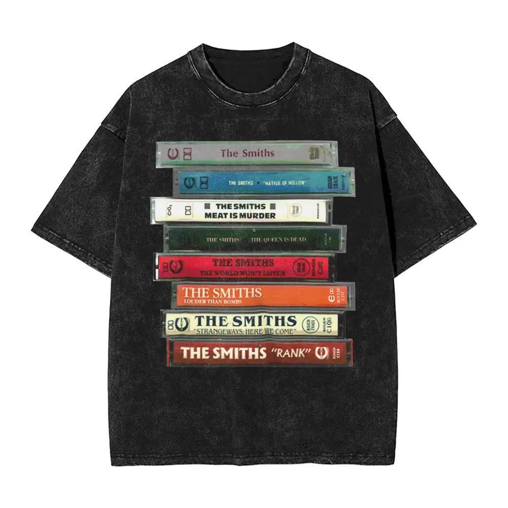

2025 The Smiths Cassettes Pop Band T-Shirt Beach Fun Short Sleeve T-Shirt O-Neck Harajuku Casual T-Shirt Hot Sale