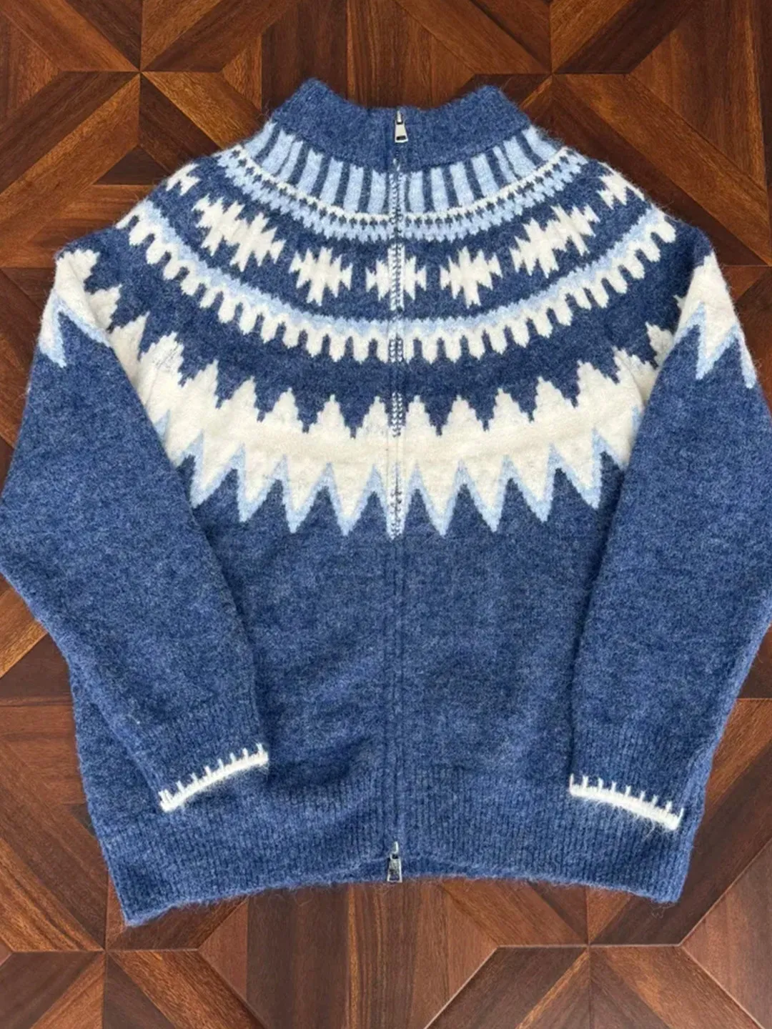 

Американский ретро-кардиган в стиле Fair Isle, вязаный свитер для мужчин и женщин, осенне-зимняя теплая и уютная верхняя одежда премиум-класса