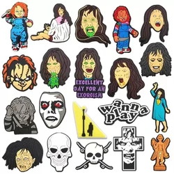 20pcs/set Horror movie Exorcist cartoon All Saints' Day âfor Shoe Charms Accessories for Classic Clog Shoe Decoration Kids Gifts