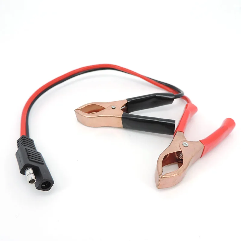 14AWG 36CM 2Pin SAE Quick Disconnect Plug to Battery Alligator Clips 10A Cable Clamps cable Connectors Cord E1