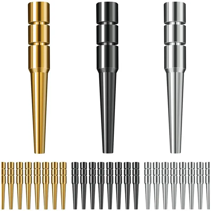 

[NEW!ABKG】 Tapered Metal Cribbage Pegs(24Pcs), Versatile Fit 1/8 Inch Hole Cribbage Board Game Crib Board Pegs Pins