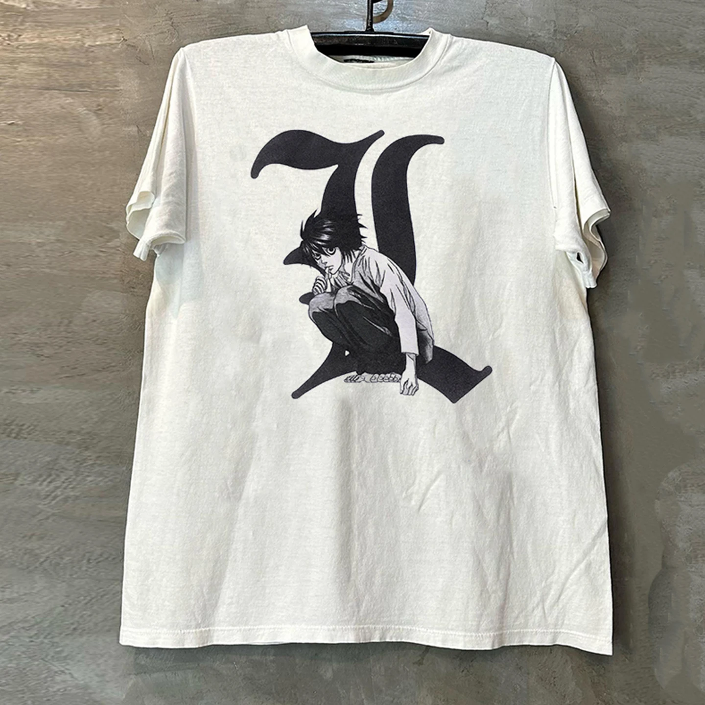 Death Note Anime Direct Print Vintage American Style Short Sleeve T-Shirt Youthful Summer Casual Loose Fit Creative Fun Print