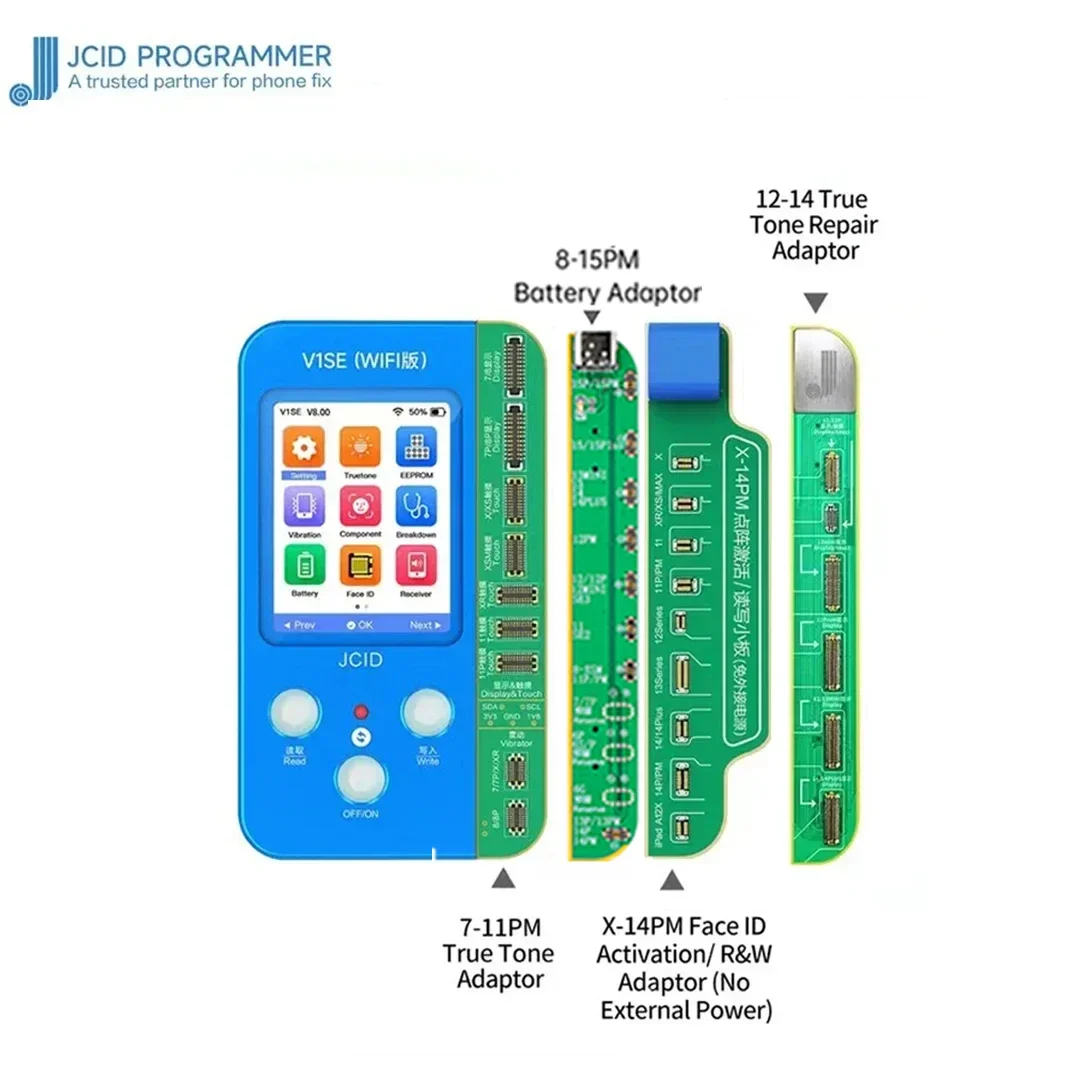 جهاز عرض نقطة JC V1S V1SE لهاتف IPhone 12 11X13 14 بطارية شاشة مبرمج بصمة وجه معرف إصلاح استبدال كابل مصفوفة نقطة