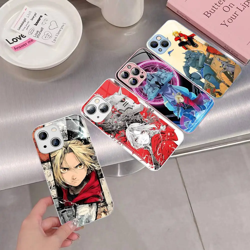 Anime F-Fullmetal A-Alchemist For IPhone 14 13 12 Mini 11 Pro XS Max X XR 14 Plus Tempered Glass Cover