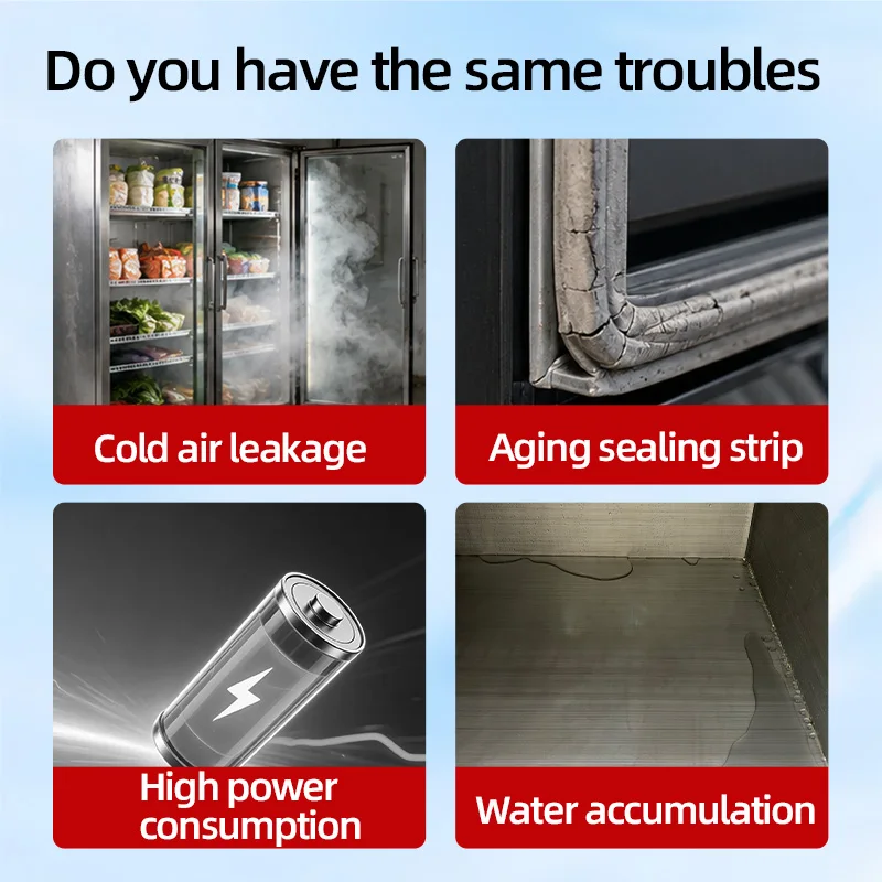 4m Custom Commercial Double Door Refrigerator Seal Strip Universal Leak-Proof Quick Installation Fitting