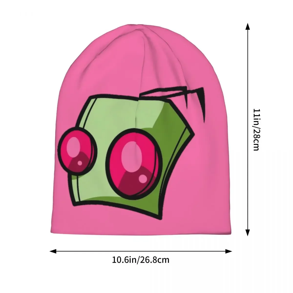 Casual Cute Invader Zim Bonnet Knitted Hat Accessories Winter Warm Zim And Gir Skullies Beanies For Men