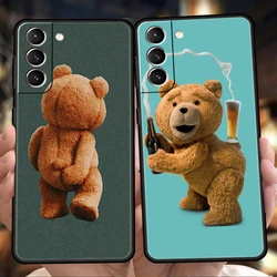 Funny Tedy Bear Phone Case For Samsung Galaxy S24 S23 S22 S20 S21 FE Ultra S24 S23 S10 S10E S9 S8 Plus 5G Phone Cover Fundas Bag