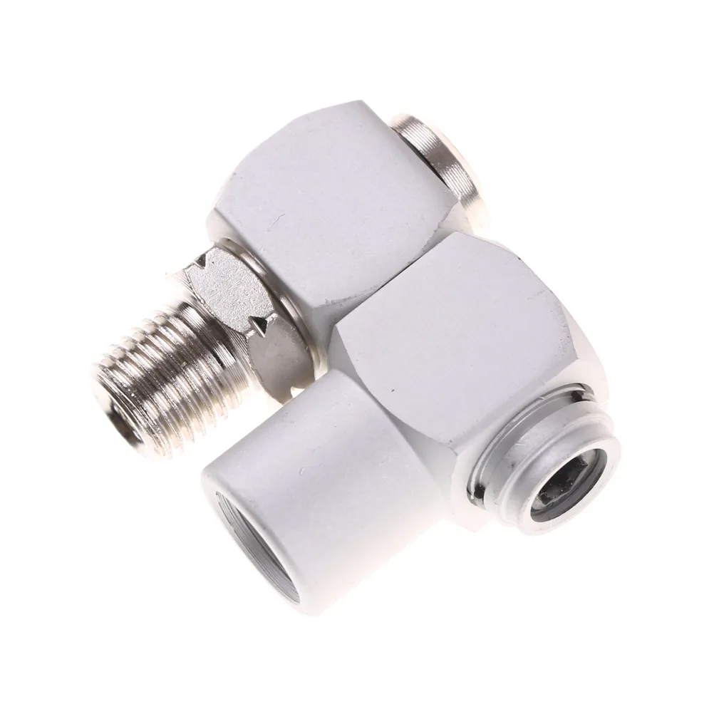 1PCS 360 Swivel Air Line Connector 1/4″ BSP Pneumatic Fitting Screw Joint Adjustable