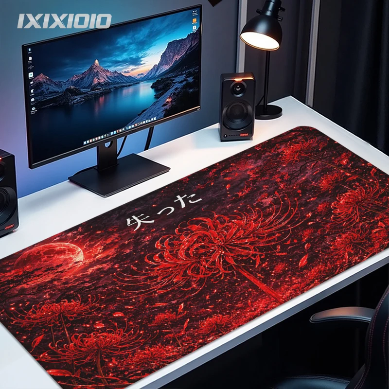Red Spider Lily Mouse Pad Gaming printon demand HD Computer Home Custom Mousepad XXL Desk Mats Office Natural Rubber Non-Slip
