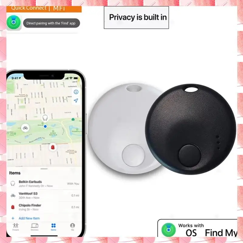 JAJA Mini Smart N Tag rastreador de equipaje inalámbrico funciona con Find My, localizador de artículos para llaves, equipaje, mochila