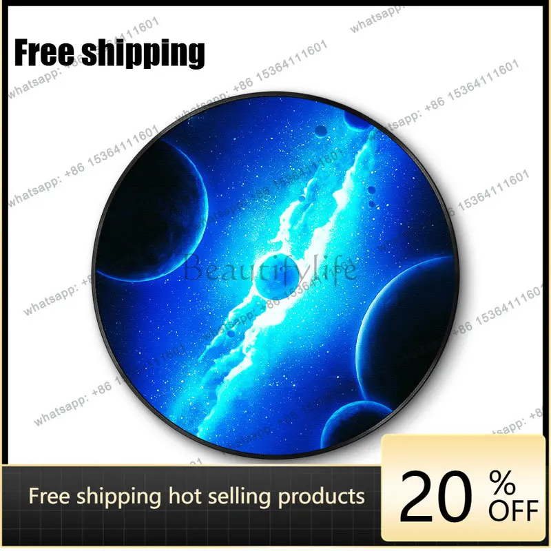 Space planet space decorative painting wall led luminous moon KTV bar hanging painting