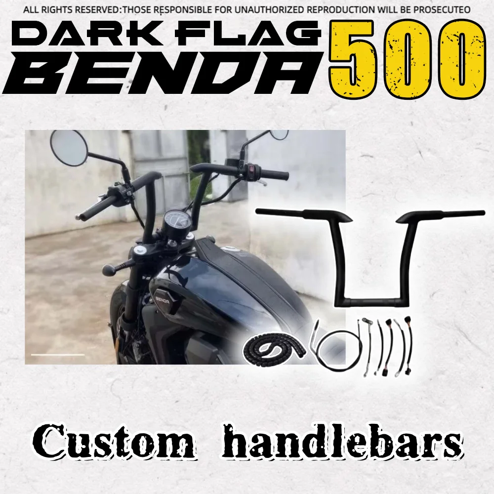 

For Benda Dark Flag 500 Darkflag 500 V4 Black Flag 500 modified high handlebar height increase