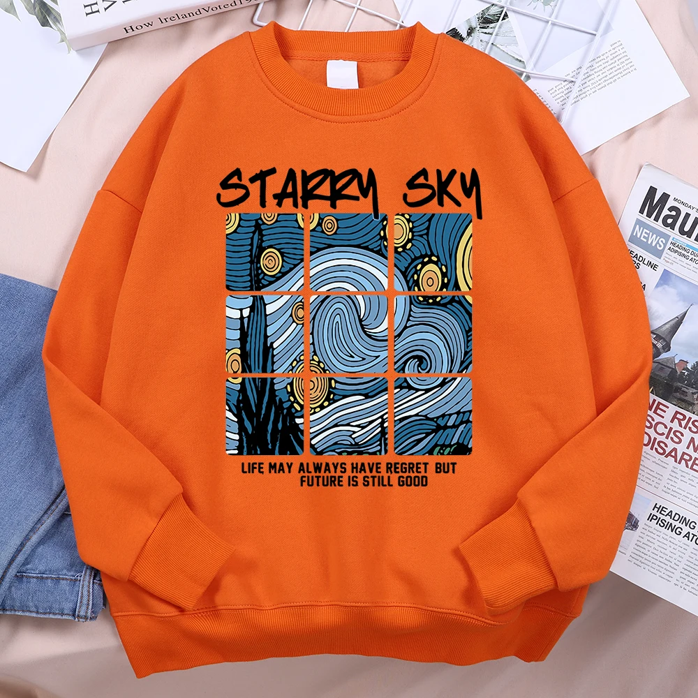 Starry Sky The Blue Galaxy Sweatshirt Men Women Fashion O-Neck Autumn Clothes Soft Fleece Pullover Fashion Crewneck Couple Hoody