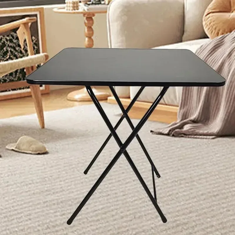 Foldable Dinner Table Square Solid MDF 4 Persons Home Study Computer Desk Home Improvement Foldable Living Room Desk Accessories