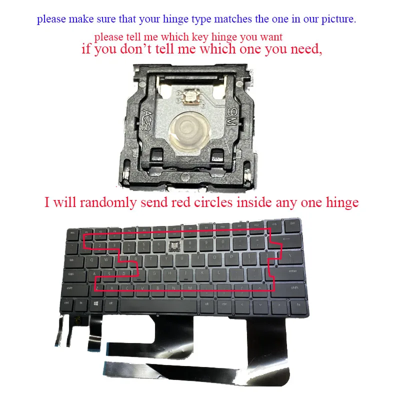 Key For Razer Blade 15 RZ09-0328 (2020) BACKLIT laptop Keyboard Keycap Hinges Rubber Scissor Butterfly Clip