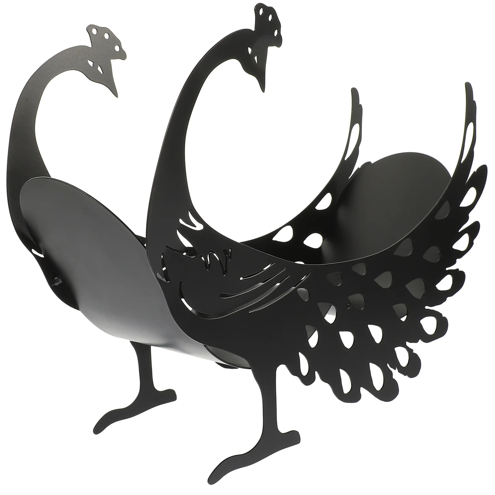 الطاووس ورقة لفة حامل معدن الحديد الأنسجة حامل مستقرة الحيوان شكل ورق التواليت تخزين الرف الحمام المطبخ الديكور #3