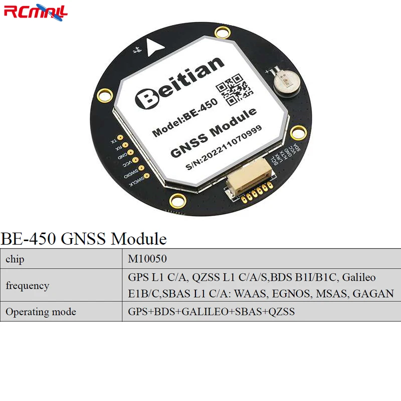 

Beitian M10 GPS Module Ultra-low Power BE-450 TTL Level With Compass and Flash PPS LED GNSS Receiver for Vehicle Drones Track