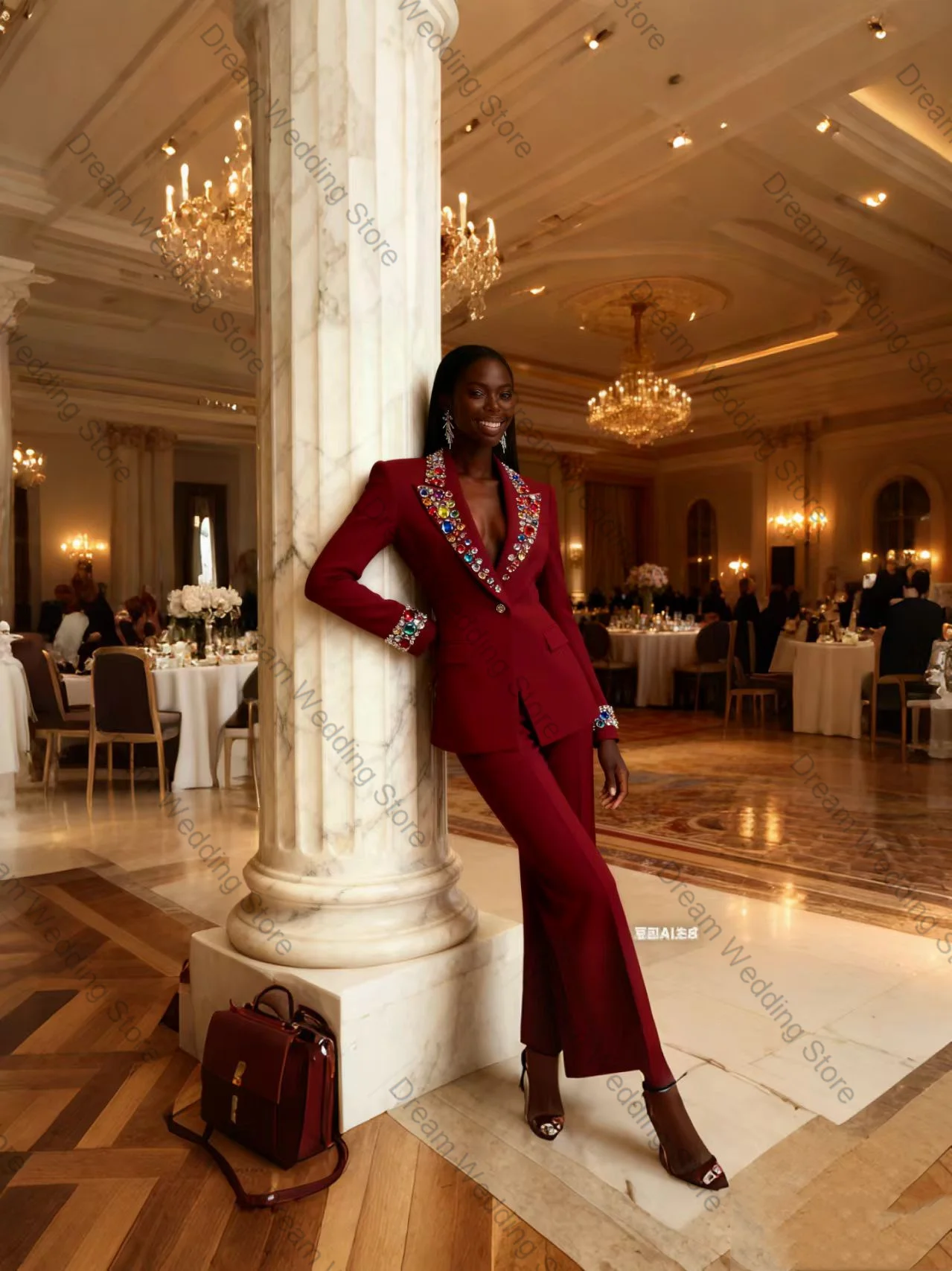 Pink Women Suit Skirt 1 Pcs Long Blazer Prom Dress Ruffles Hem Formal Office Lady Jacket Cotton Customized Wedding Guest Coat