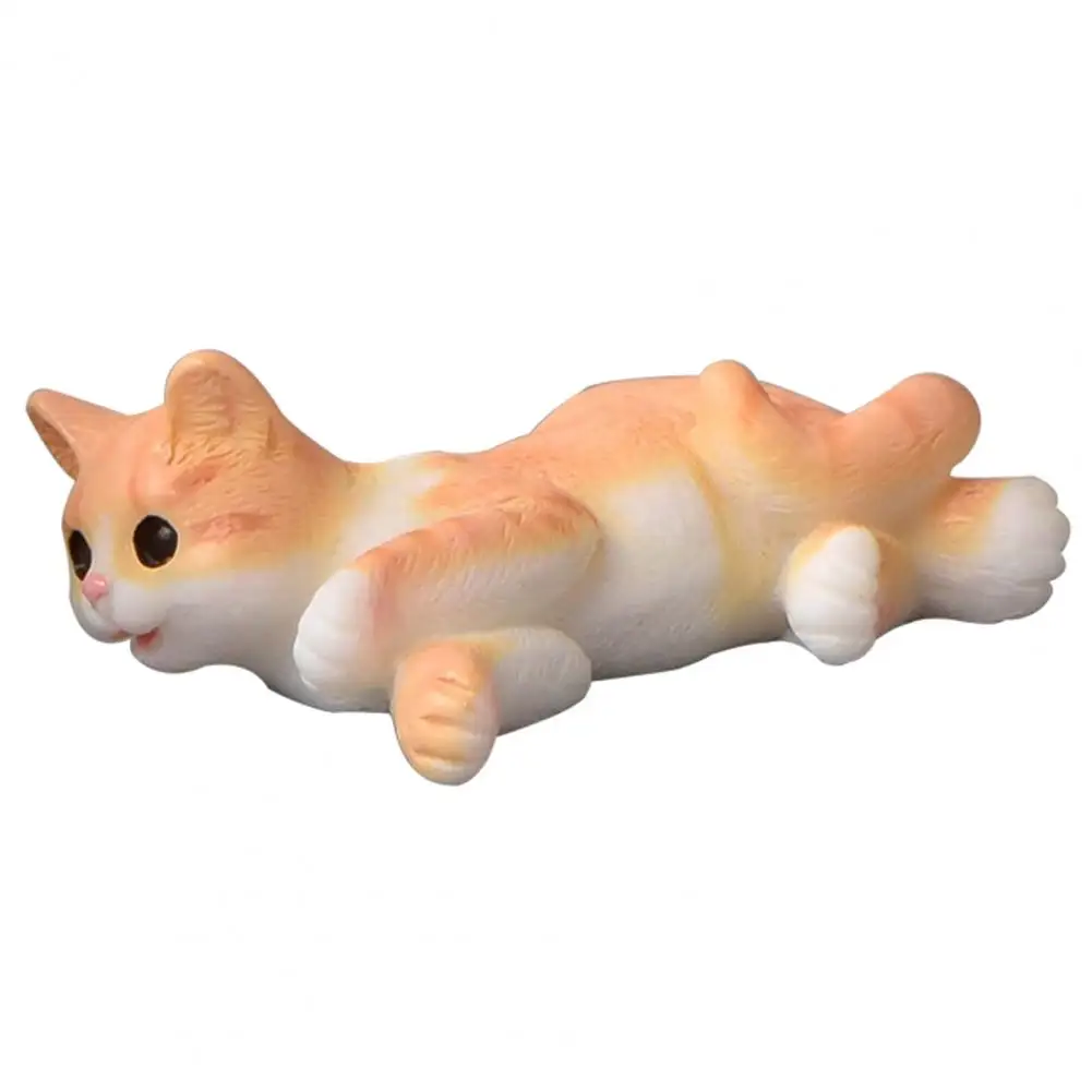 猫の飾り動物画像おもちゃリアルなミニキャットクラフトミニチュア置物家の装飾