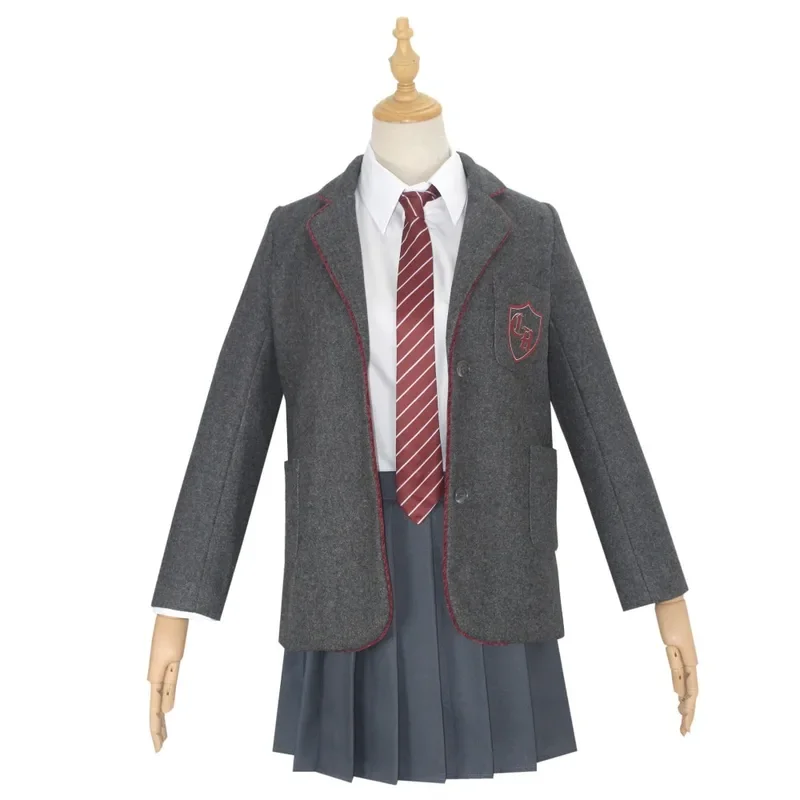 Movie Matilda Cosplay Costume Girls School Uniform Coat Skirt Roald Dahl's Matilda the Musical Halloween Cosplay Outfit for Kids