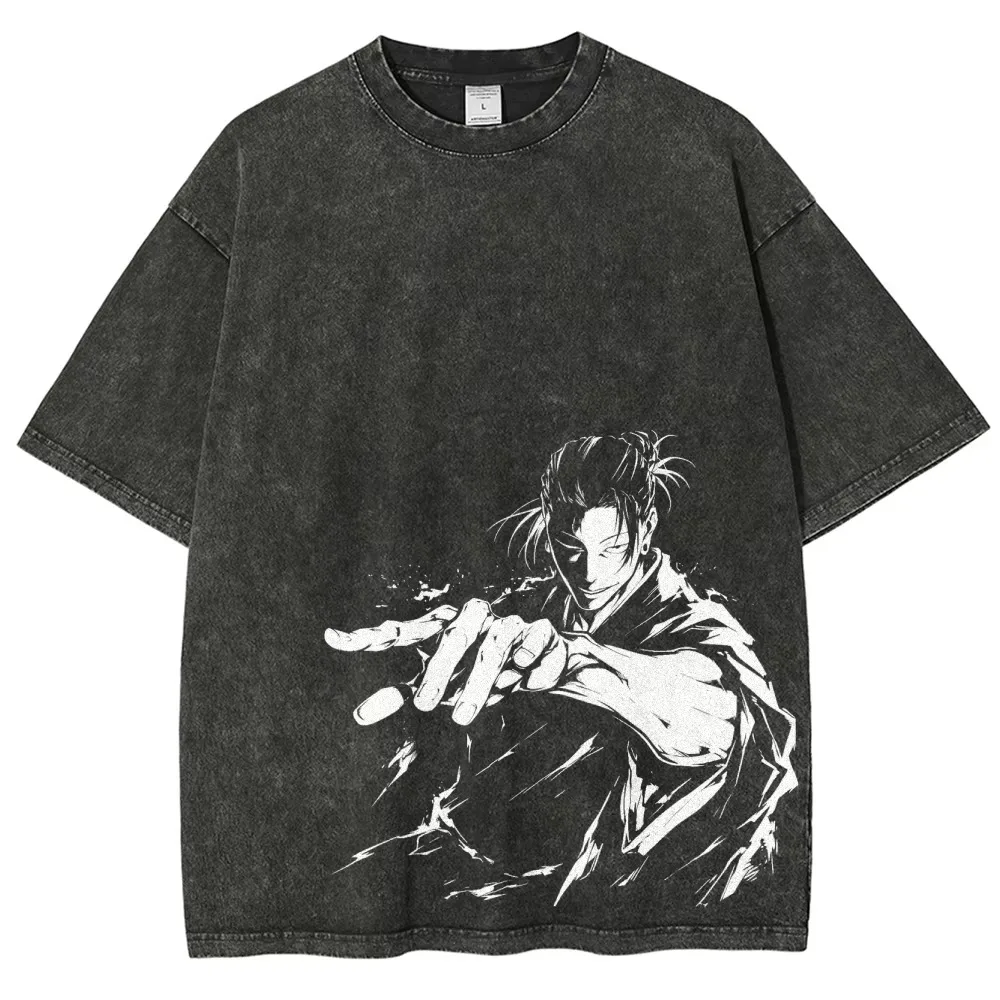 

Anime Jujutsu Kaisen Gojo Satoru T Shirts Washed Men Women Cotton Harajuku T-Shirts Ryomen Sukuna Retro for High Quality T-shirt