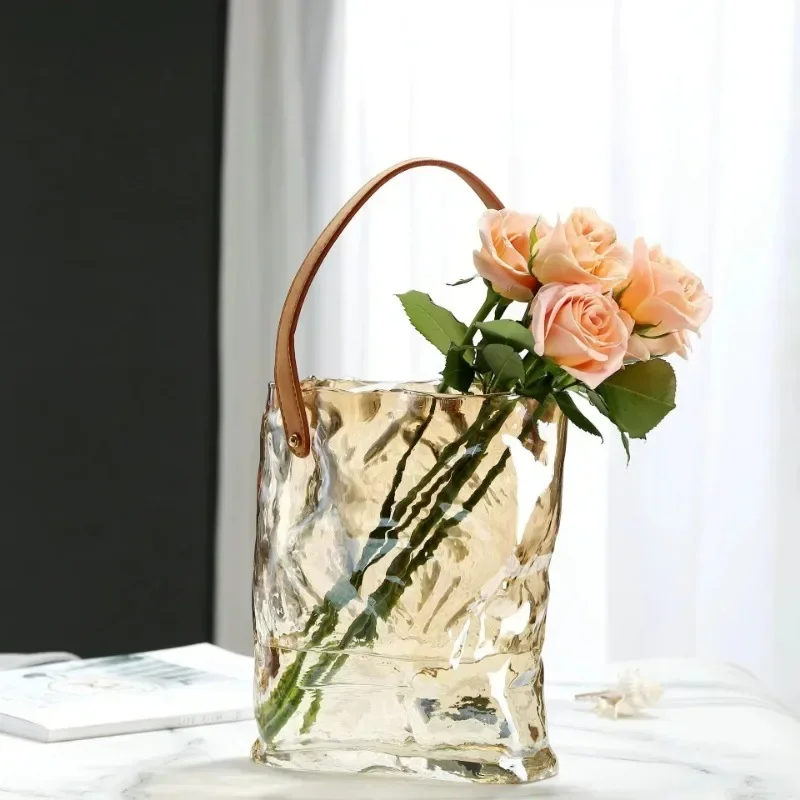 Creative decorative ornaments: Nordic simple hydroponic flowers, dried flowers, artificial flowers, storage vases