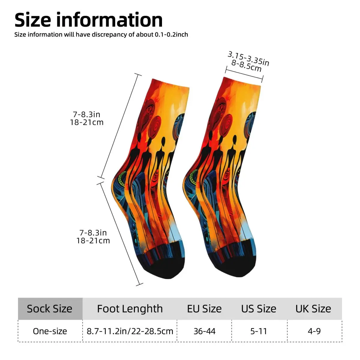 African Women Sock Printed Man Polyester