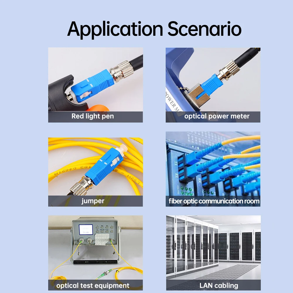 ZoeRax ST Male to LC Female UPC Simplex Optical Fiber Connector Adapter For FTTH Red Light Pen OTDR Optical Power Meter Coupler