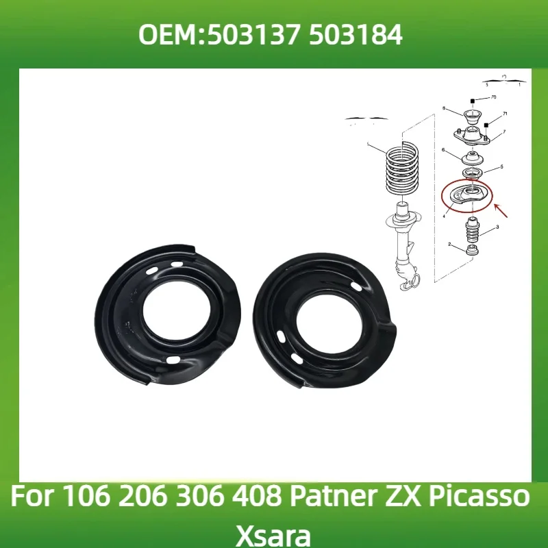 503137 503184 apto para Peugeot 106 206 306 408 Patner para Citroen ZX Picasso Xsara soporte superior del amortiguador delantero