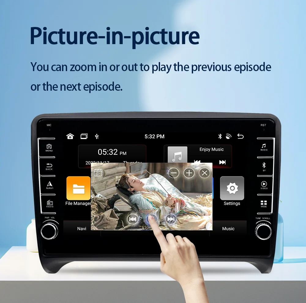 راديو سيارة 8 بوصة 2 Din أندرويد 13 لأودي TT MK2 8J 2006-2014 ستيريو الوسائط المتعددة نظام تحديد المواقع نافي رئيس وحدة Carplay أنظمة ذكية