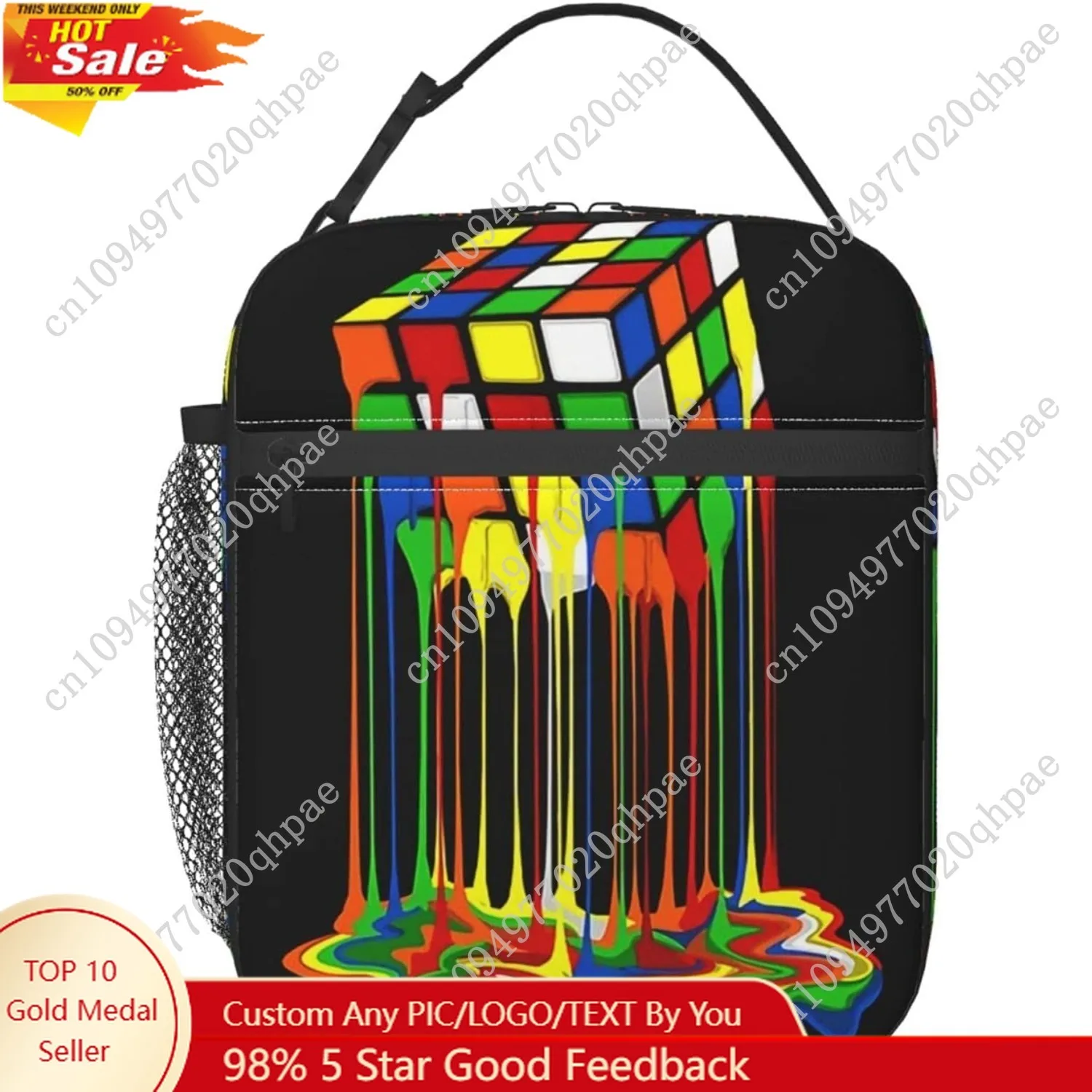 

Cube Lunch Box Insulated Soft Bag Reusable Cooler Bag For Women&Men Work Picnic Hiking