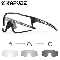 Kapvoe Photochromic Cycling Glasses UV400 MTB Clear Mountain Bike Transition Bicycle Sunglasses for Men Women Sports Eyewear