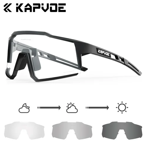 Kapvoe gafas fotocromáticas para ciclismo UV400 MTB, gafas de sol transparentes para bicicleta de montaña, gafas deportivas para hombres y mujeres