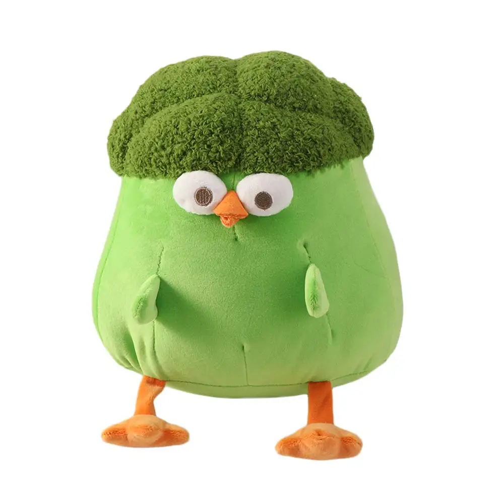 Cute Creative Broccoli Chick Children Gits Cartoon Vegetable-Themed Stuffed Animal Soft Broccoli Dundun Chicken Holiday Gift